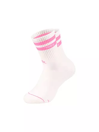OOLEY | Socken STREETMOOD weiss / neon pink | 